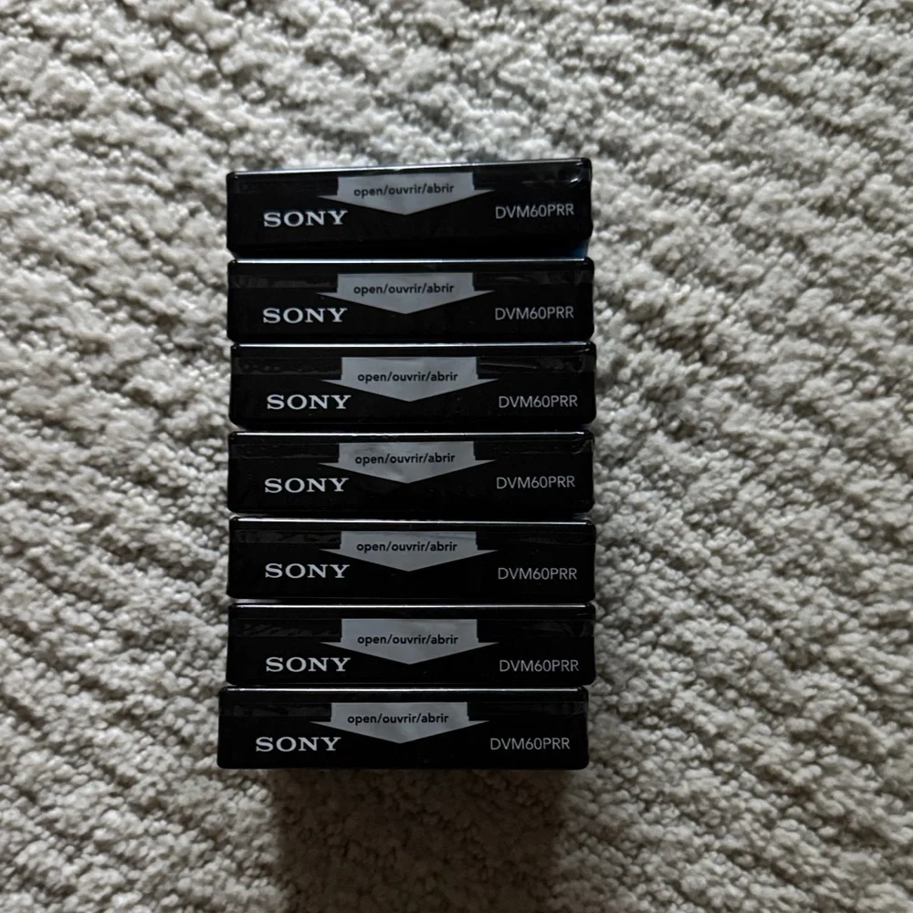 Sony DVC MiniDV Tapes - Blue and Black Pack Lot of 7